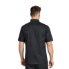Bluza kucharska czarna krótki rękaw lamówka biała roz.3XL